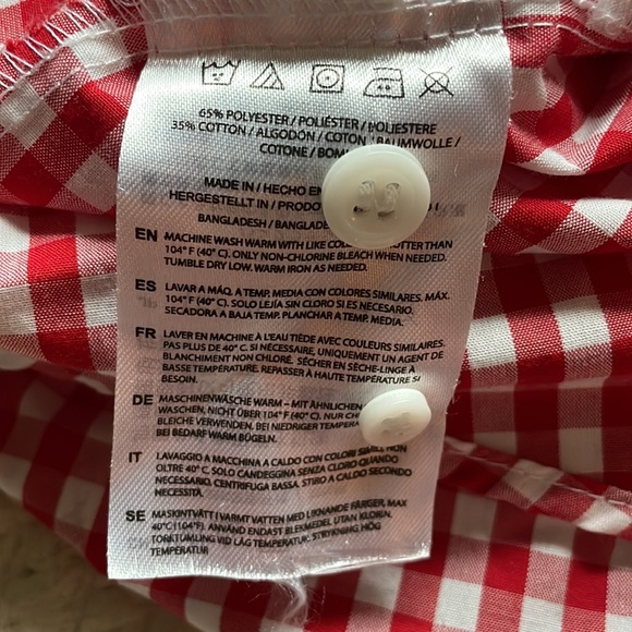 Chef works buttondown! Red gingham! - Picture 3 of 6